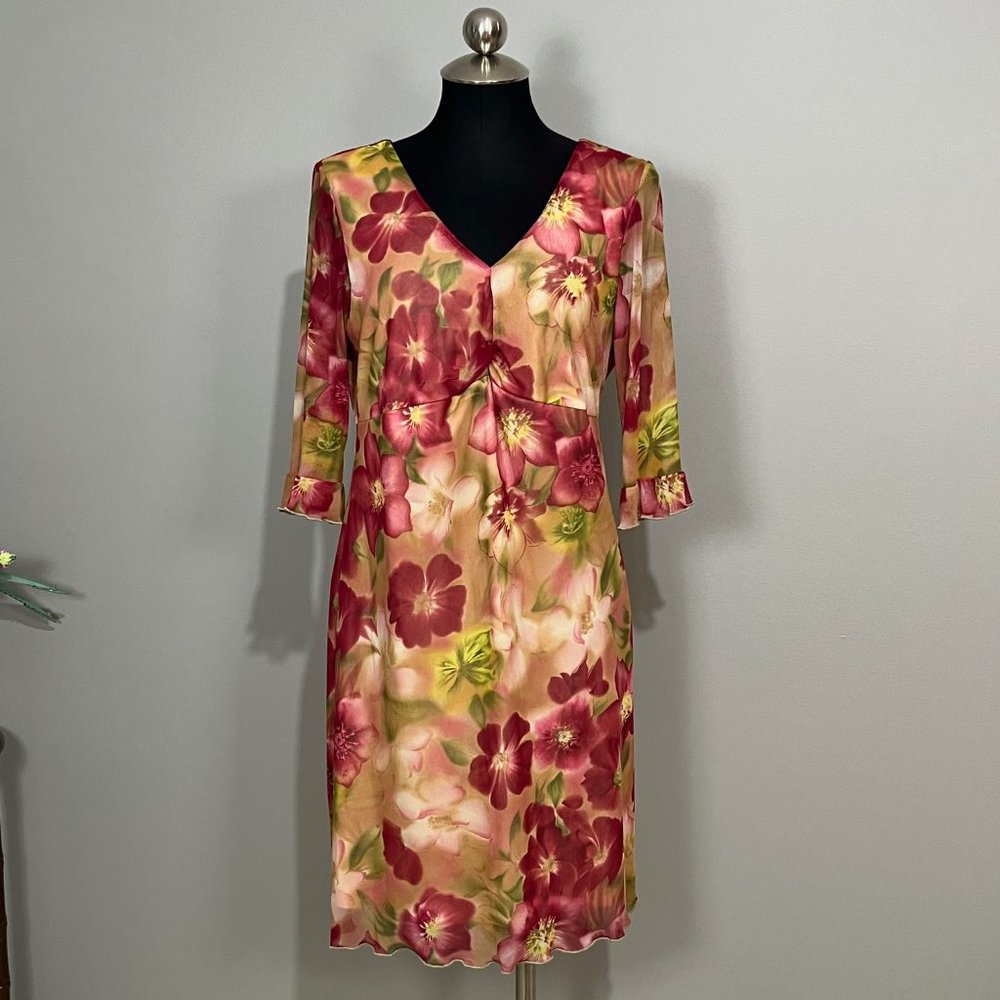 Y2k Reitmans stretch floral dress